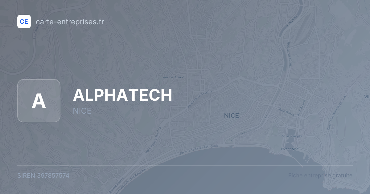 ALPHATECH — 397857574 — fiche entreprise
