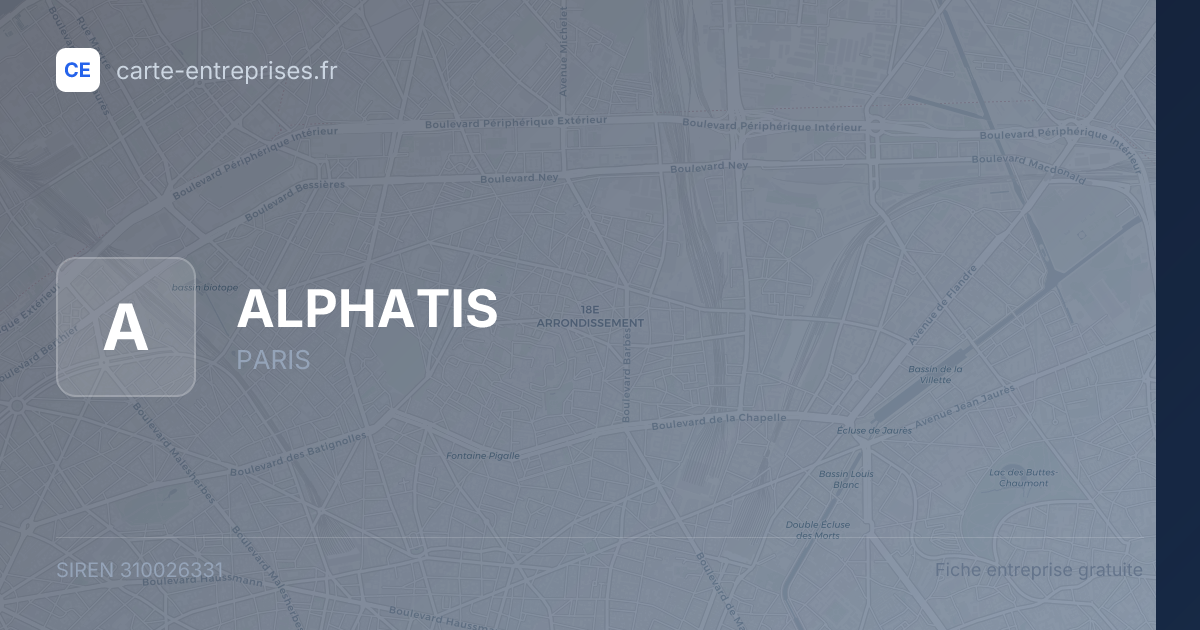 ALPHATIS — 310026331 — fiche entreprise