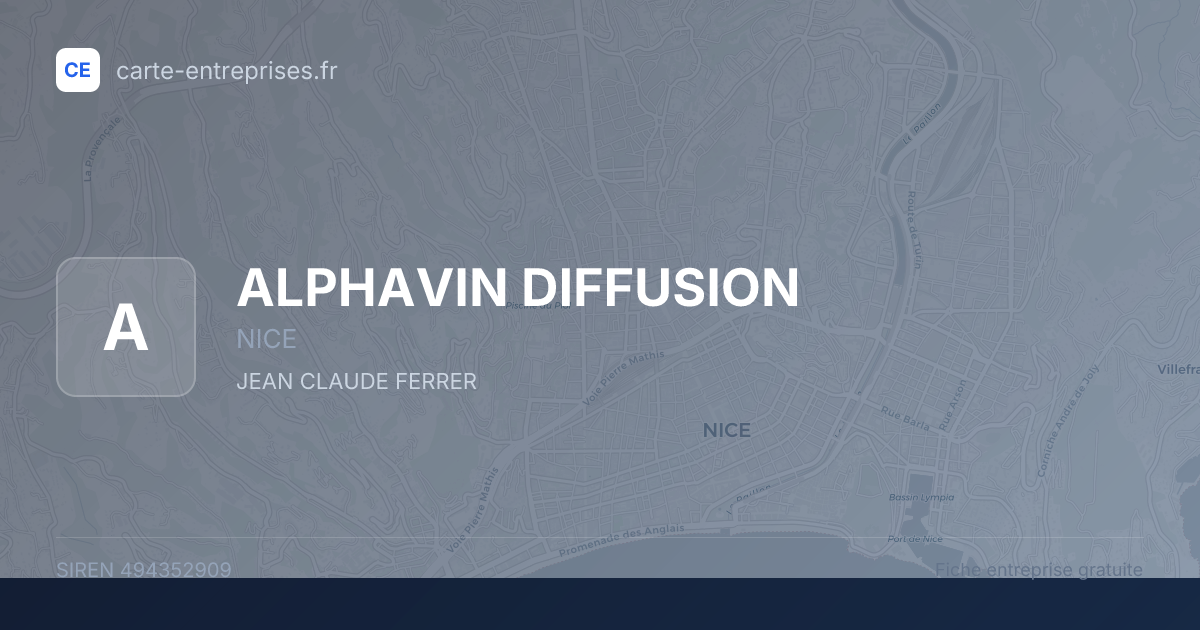 ALPHAVIN DIFFUSION — 494352909 — fiche entreprise