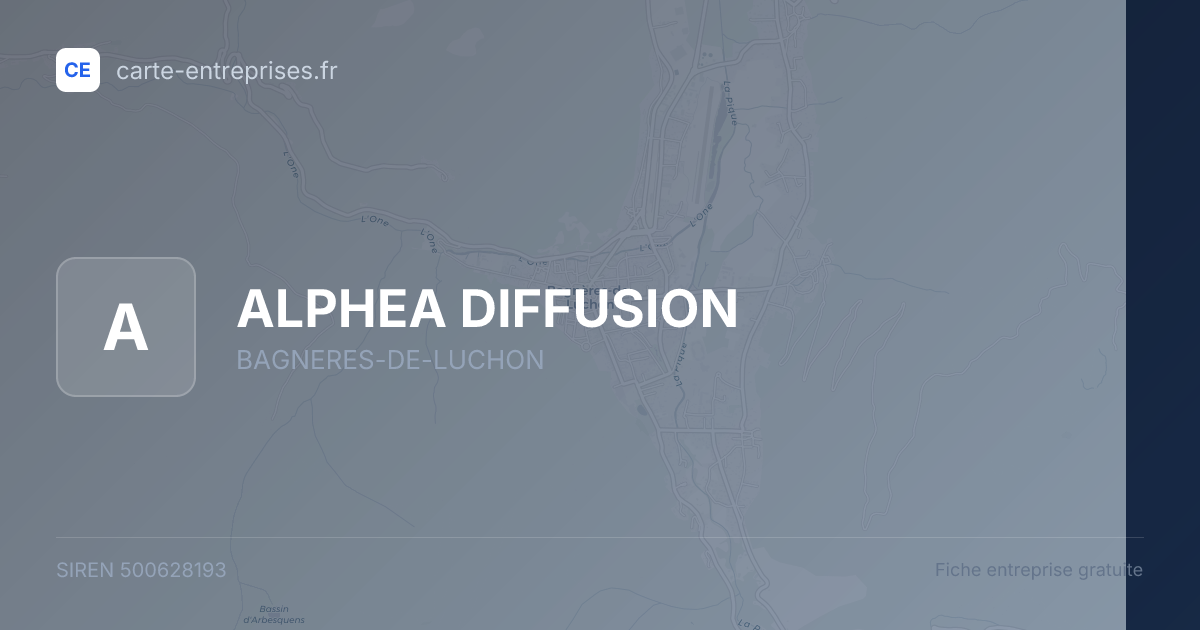 ALPHEA DIFFUSION — 500628193 — fiche entreprise