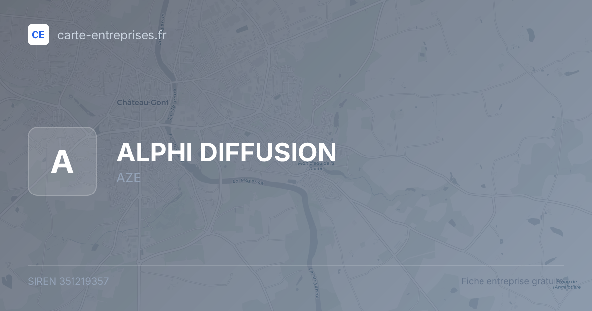 ALPHI DIFFUSION — 351219357 — fiche entreprise