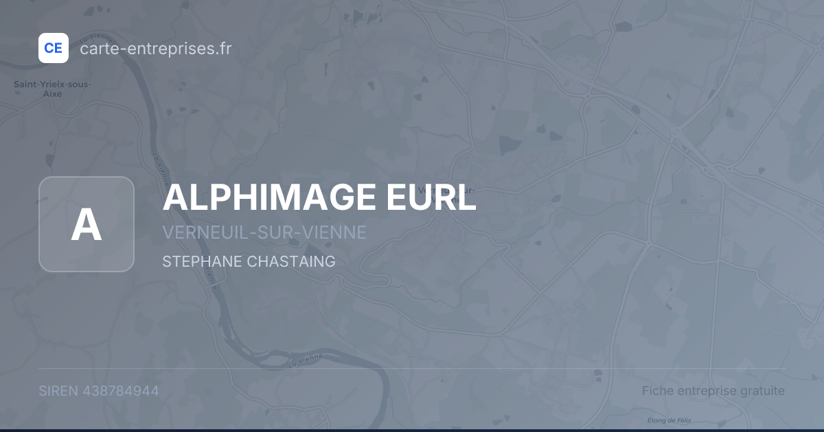 ALPHIMAGE EURL — 438784944 — fiche entreprise