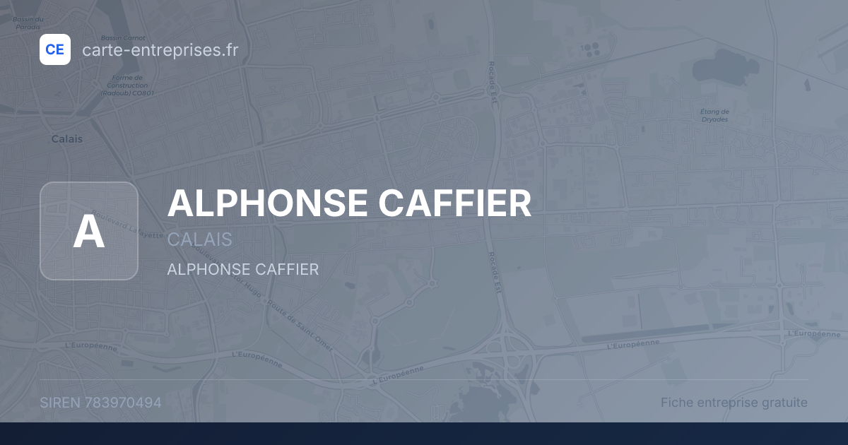 ALPHONSE CAFFIER — 783970494 — fiche entreprise