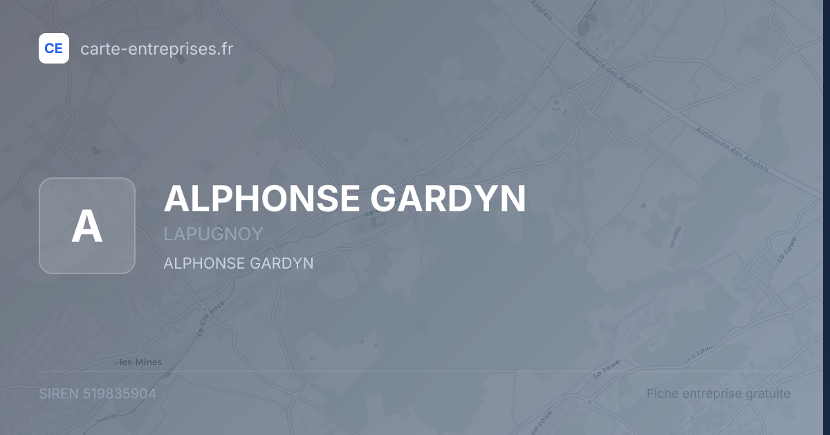 ALPHONSE GARDYN — 519835904 — fiche entreprise