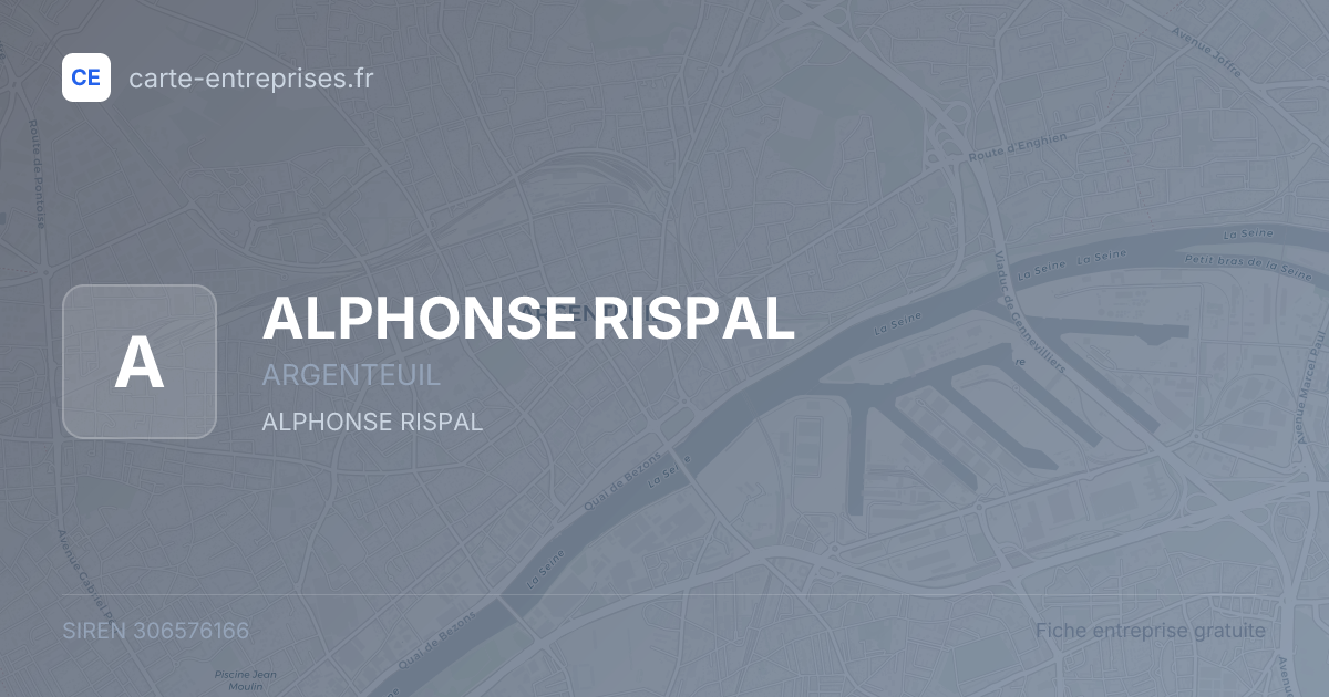 ALPHONSE RISPAL — 306576166 — fiche entreprise