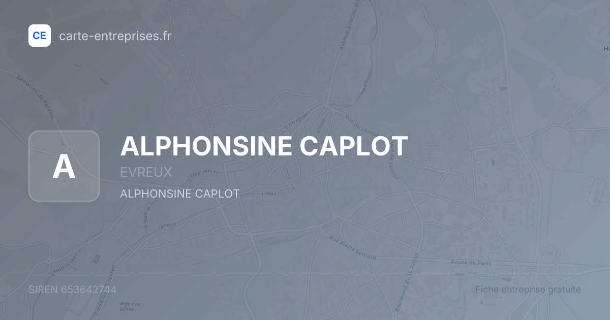 ALPHONSINE CAPLOT — 653642744 — fiche entreprise