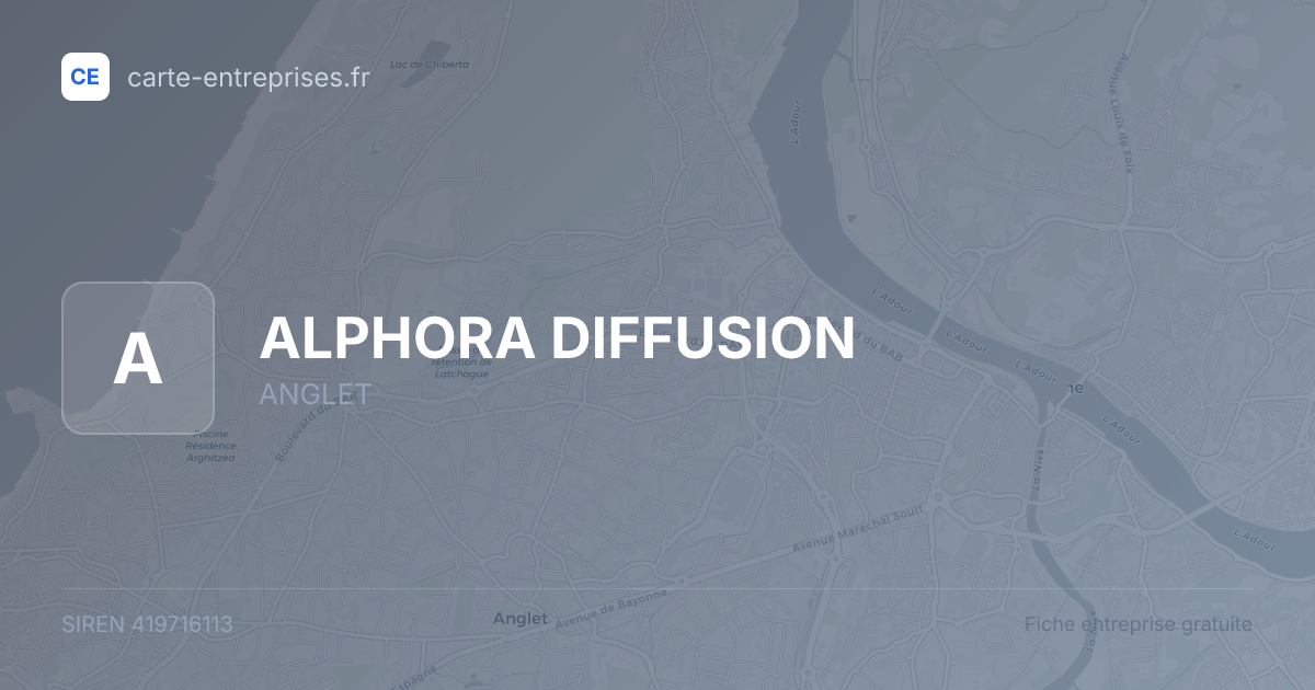 ALPHORA DIFFUSION — 419716113 — fiche entreprise