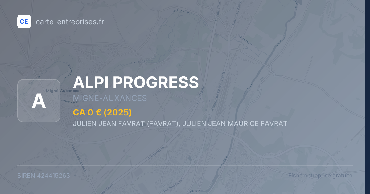ALPI PROGRESS — 424415263 — fiche entreprise