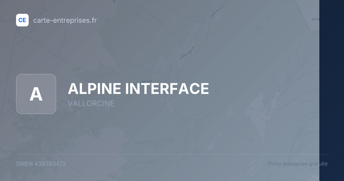 ALPINE INTERFACE — 438393472 — fiche entreprise