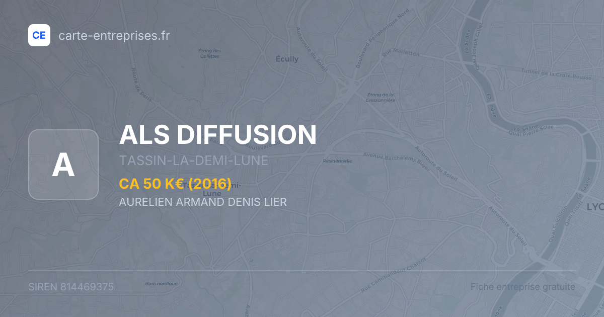 ALS DIFFUSION — 814469375 — fiche entreprise