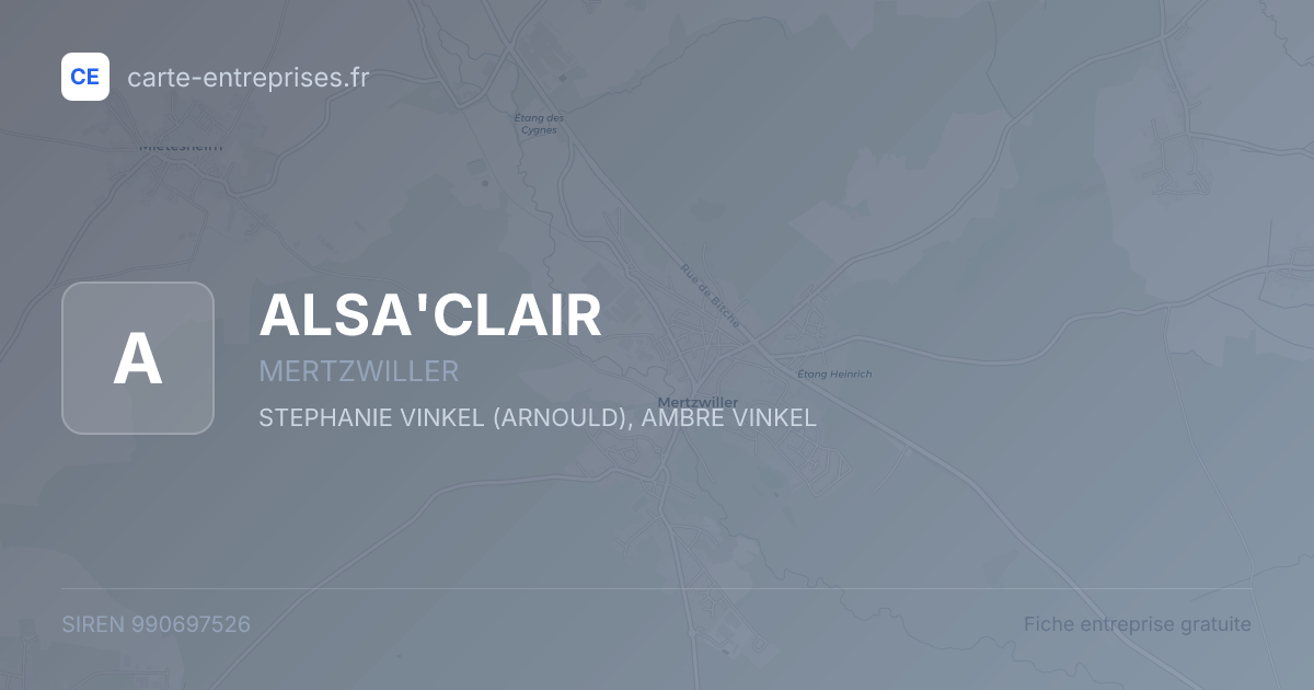 ALSA'CLAIR — 990697526 — fiche entreprise