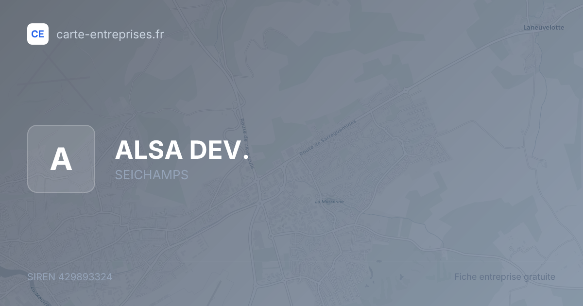 ALSA DEV. — 429893324 — fiche entreprise