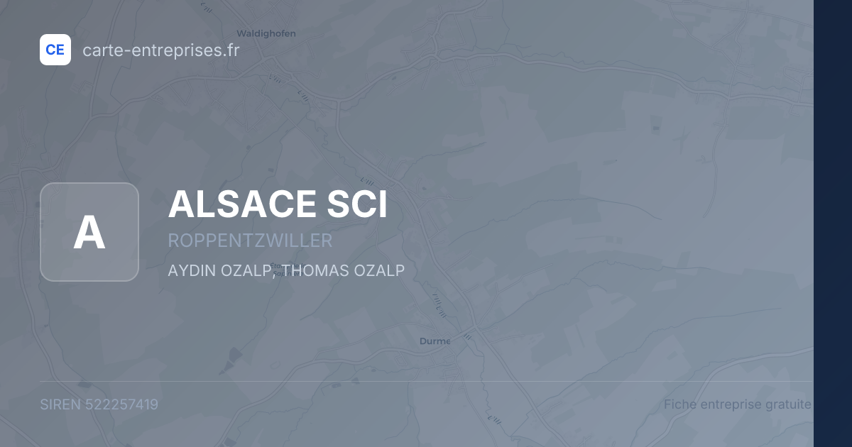 ALSACE SCI — 522257419 — fiche entreprise