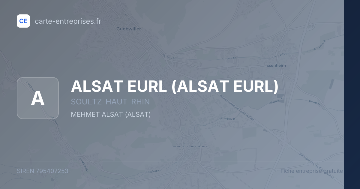 ALSAT EURL — 795407253 — fiche entreprise