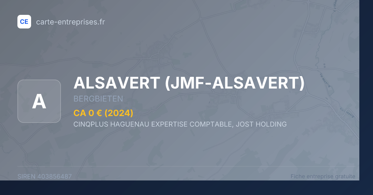 ALSAVERT (JMF-ALSAVERT) — 403856487 — fiche entreprise