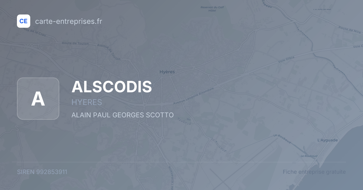 ALSCODIS — 992853911 — fiche entreprise