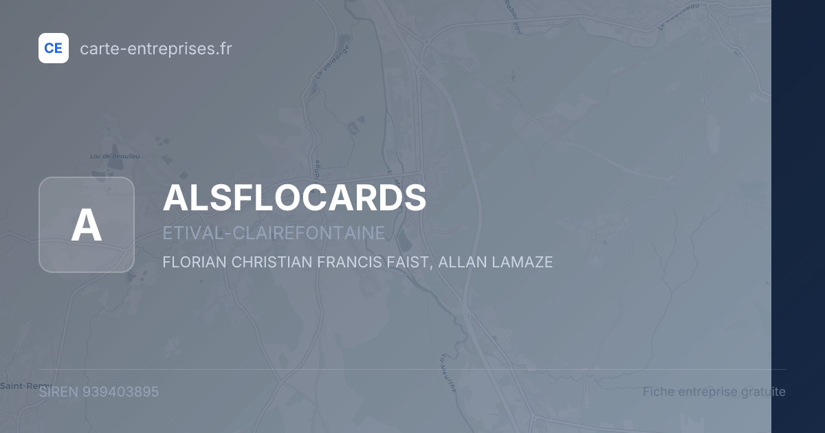 ALSFLOCARDS — 939403895 — fiche entreprise