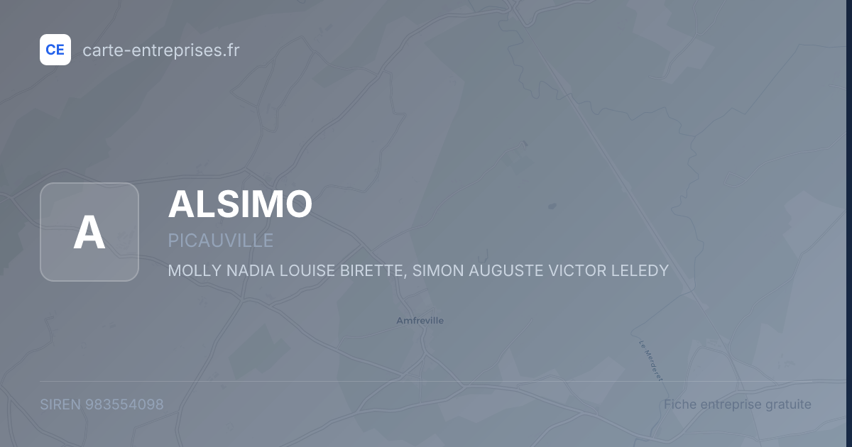 ALSIMO — 983554098 — fiche entreprise