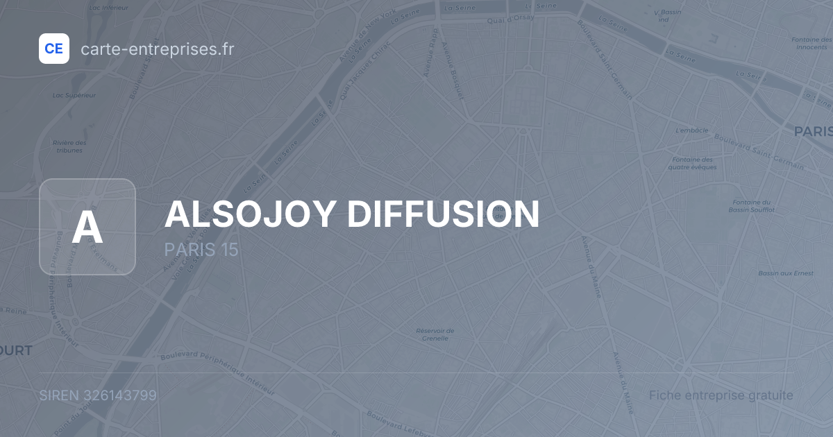 ALSOJOY DIFFUSION — 326143799 — fiche entreprise