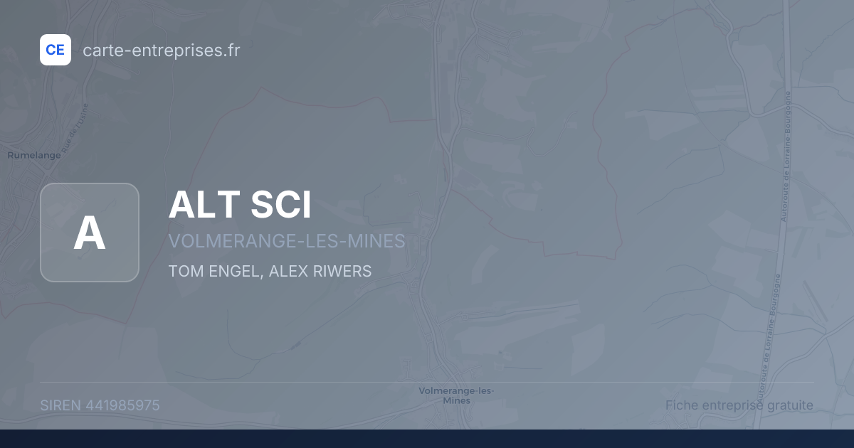 ALT SCI — 441985975 — fiche entreprise