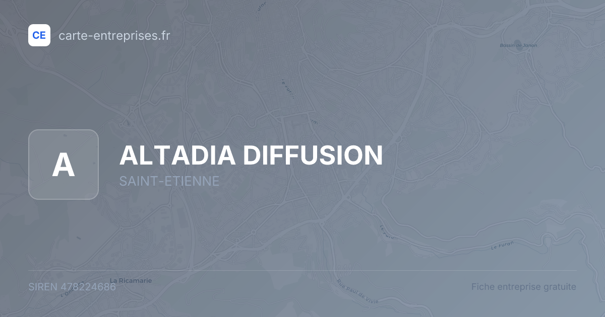 ALTADIA DIFFUSION — 478224686 — fiche entreprise