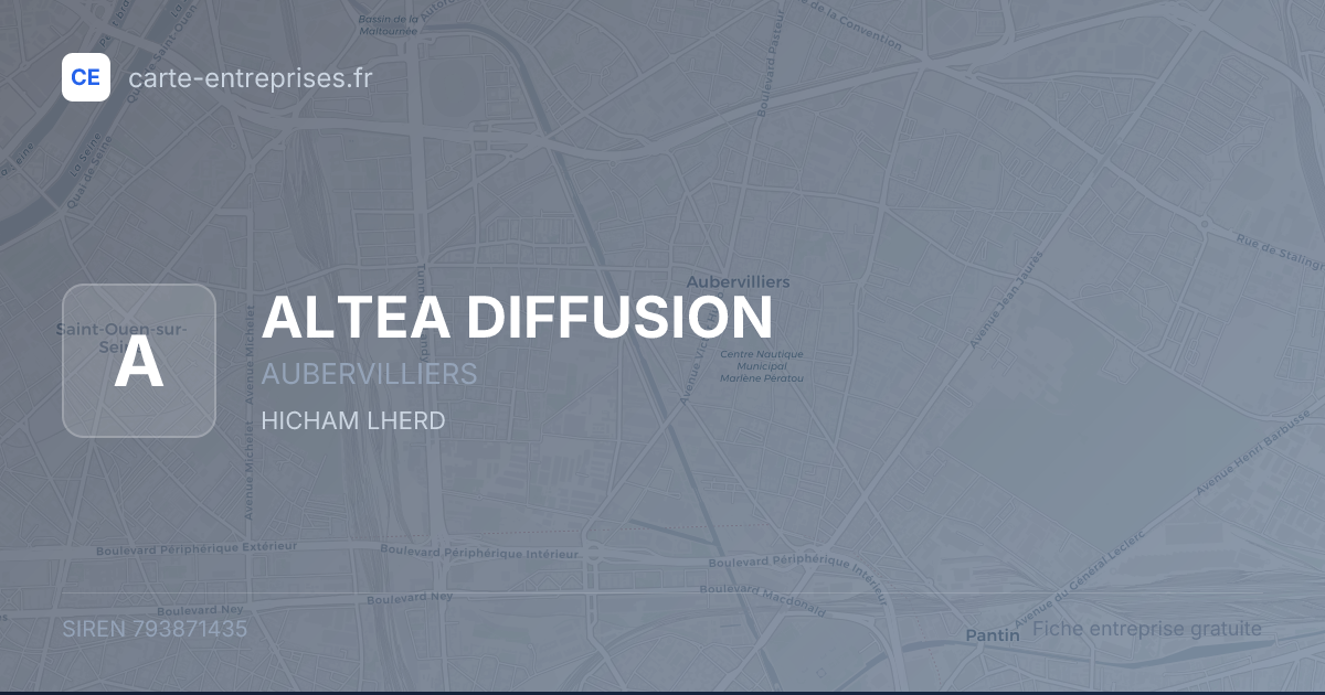 ALTEA DIFFUSION — 793871435 — fiche entreprise