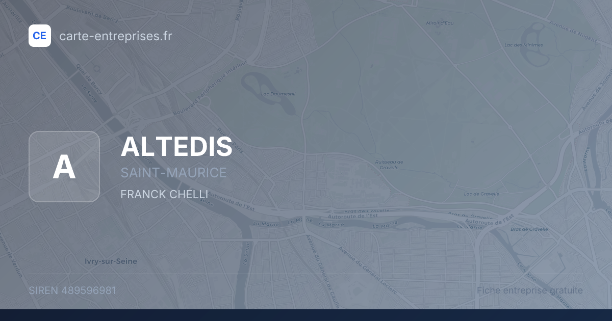ALTEDIS — 489596981 — fiche entreprise