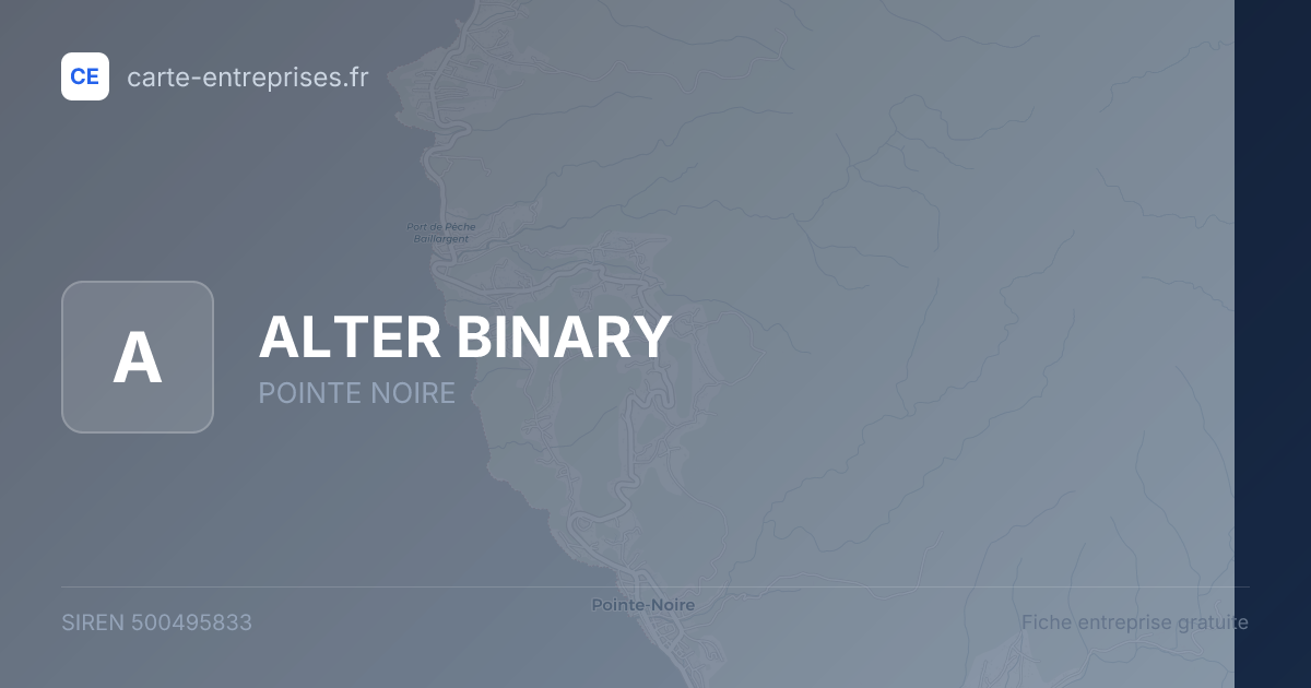 ALTER BINARY — 500495833 — fiche entreprise