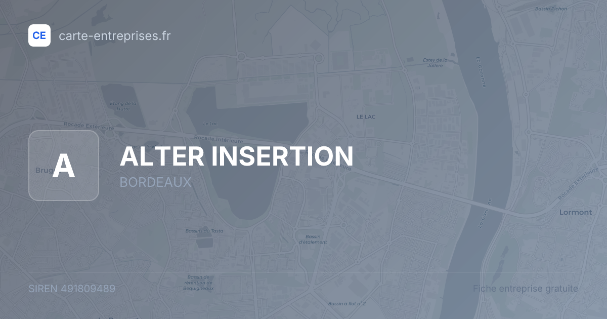 ALTER INSERTION — 491809489 — fiche entreprise