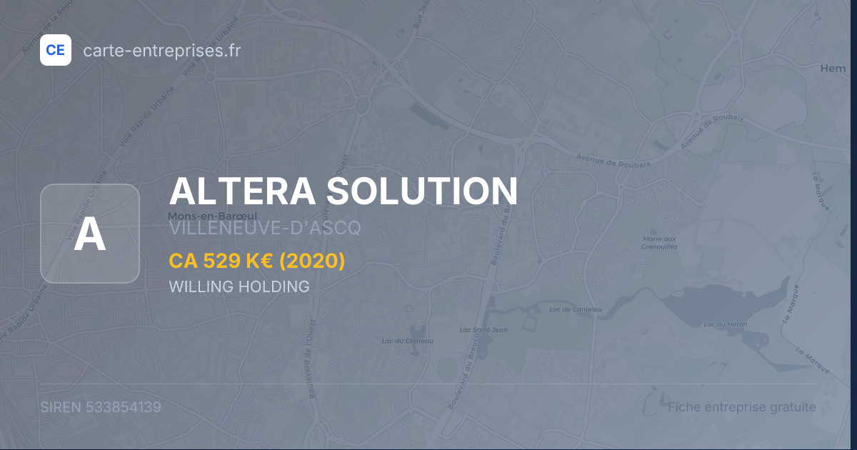ALTERA SOLUTION — 533854139 — fiche entreprise