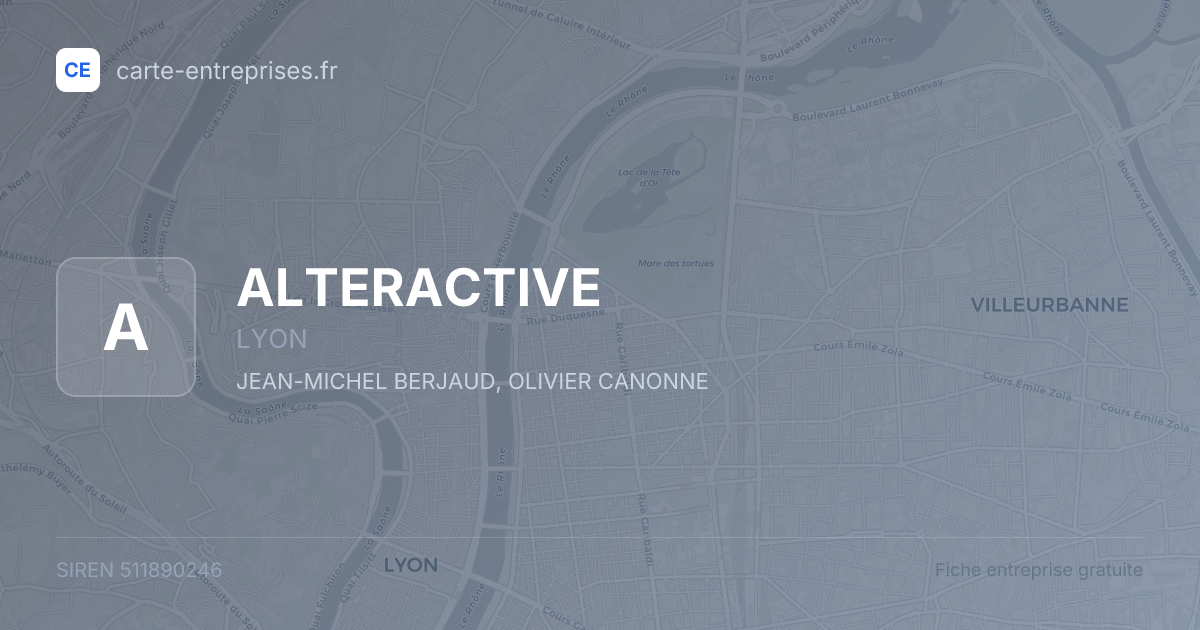 ALTERACTIVE — 511890246 — fiche entreprise