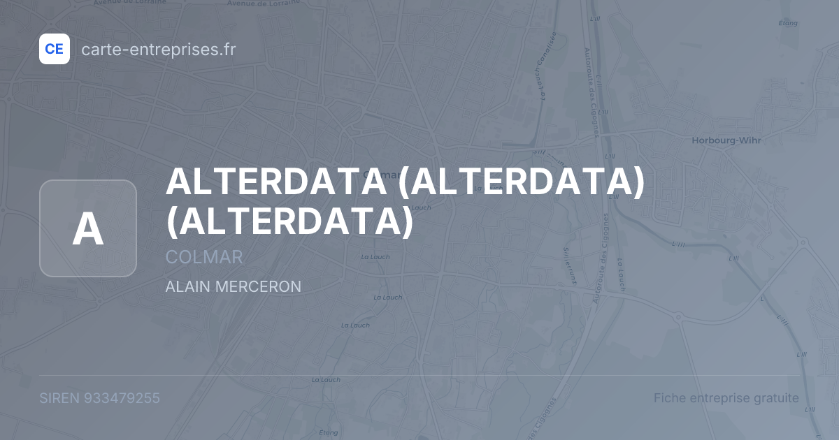 ALTERDATA (ALTERDATA) (ALTERDATA) — 933479255 — fiche entreprise