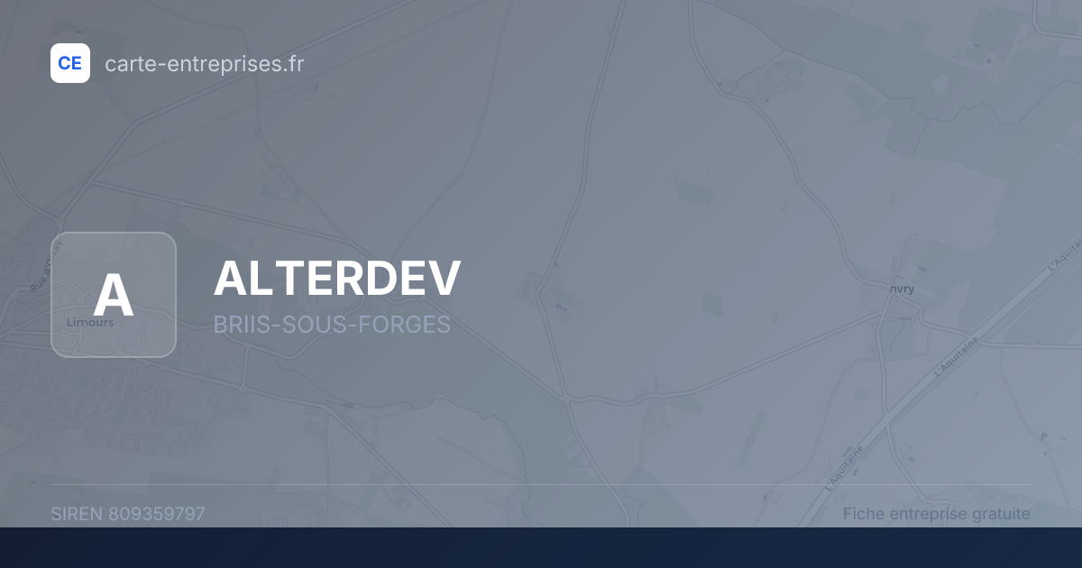 ALTERDEV — 809359797 — fiche entreprise