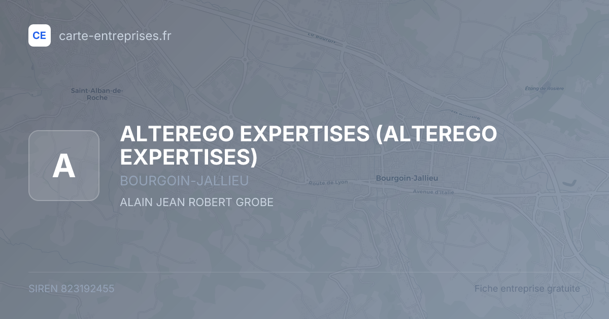 ALTEREGO EXPERTISES — 823192455 — fiche entreprise