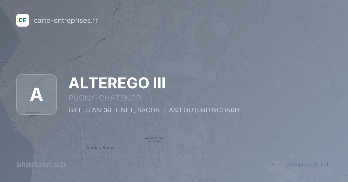 ALTEREGO III — 533833828 — fiche entreprise