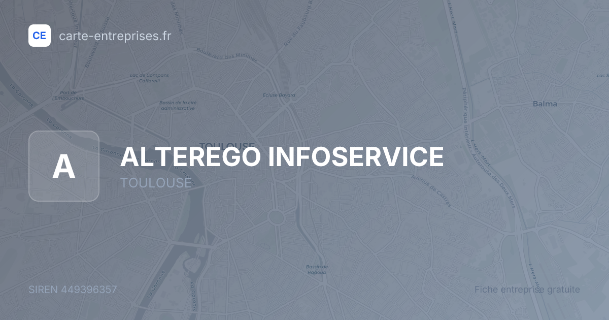 ALTEREGO INFOSERVICE — 449396357 — fiche entreprise