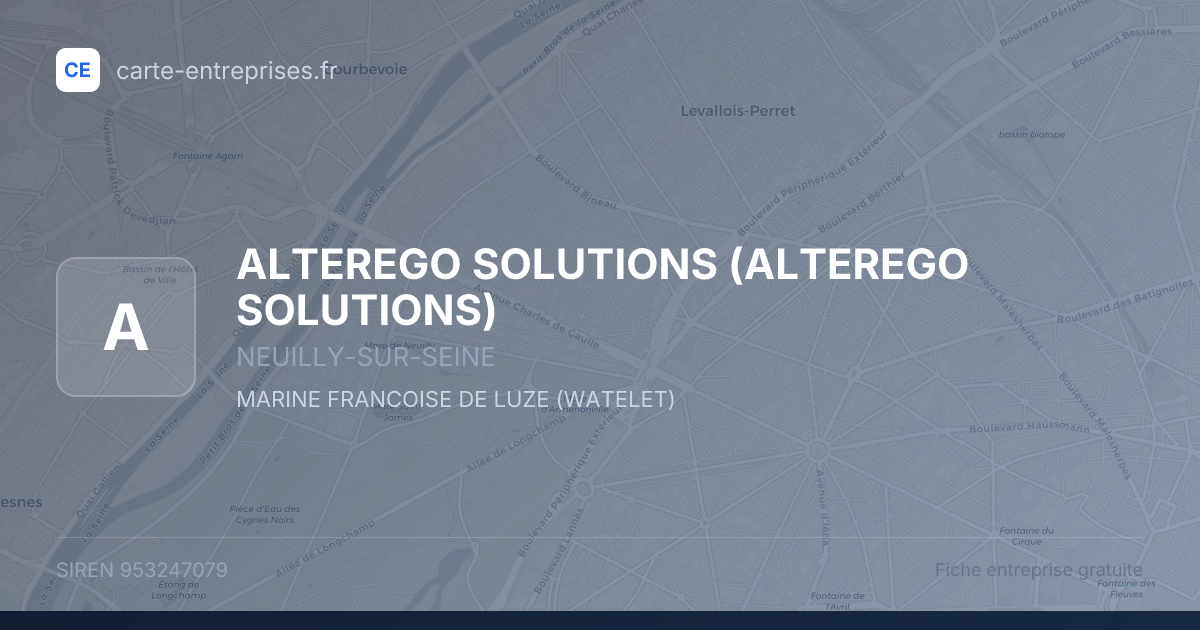 ALTEREGO SOLUTIONS — 953247079 — fiche entreprise