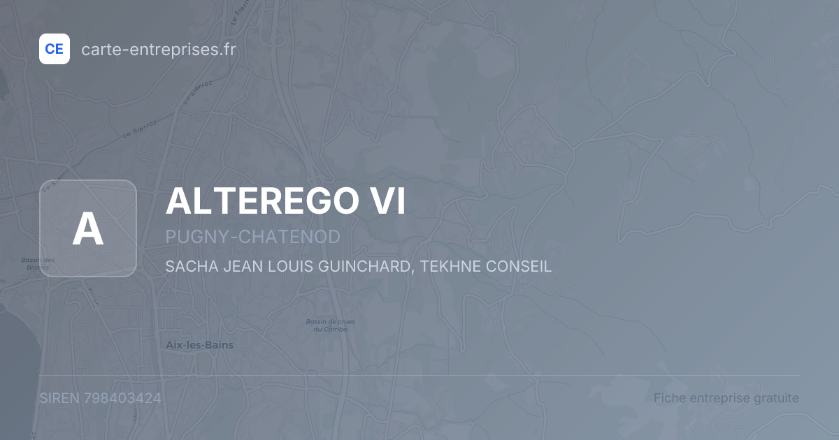 ALTEREGO VI — 798403424 — fiche entreprise