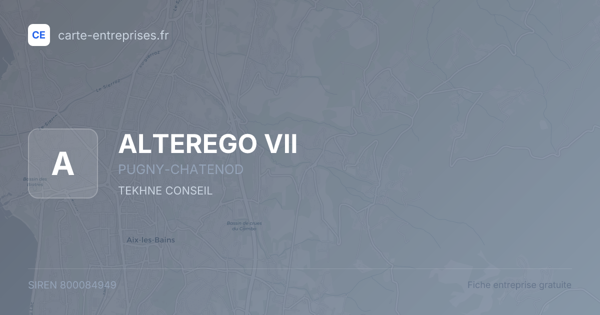 ALTEREGO VII — 800084949 — fiche entreprise