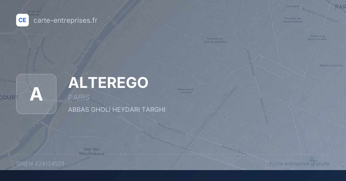 ALTEREGO — 424124501 — fiche entreprise