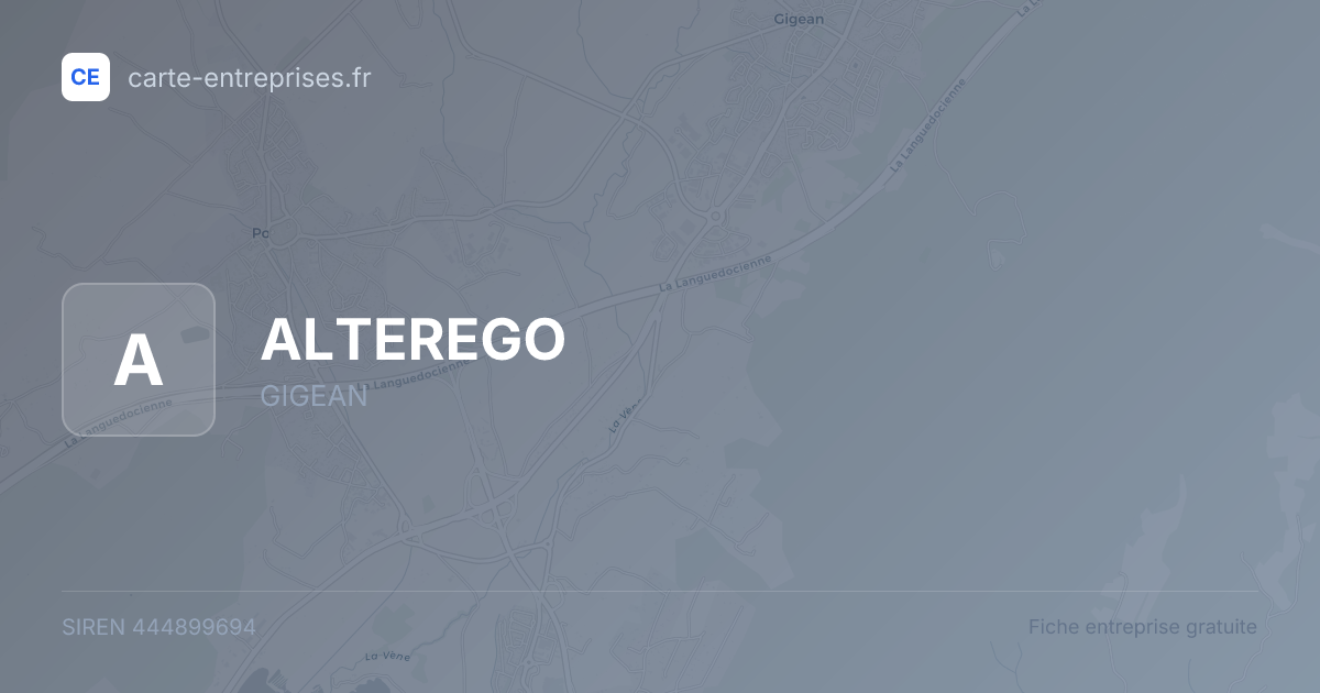 ALTEREGO — 444899694 — fiche entreprise