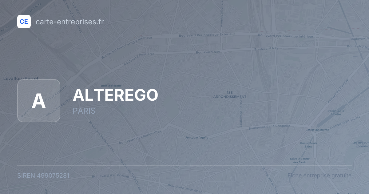 ALTEREGO — 499075281 — fiche entreprise