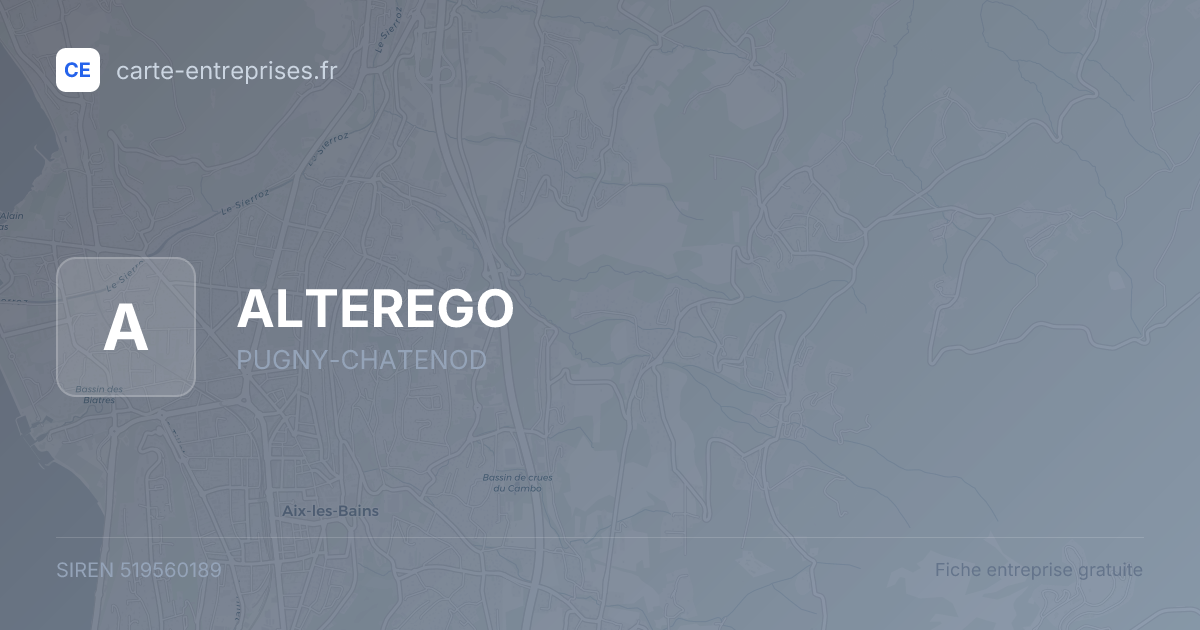 ALTEREGO — 519560189 — fiche entreprise