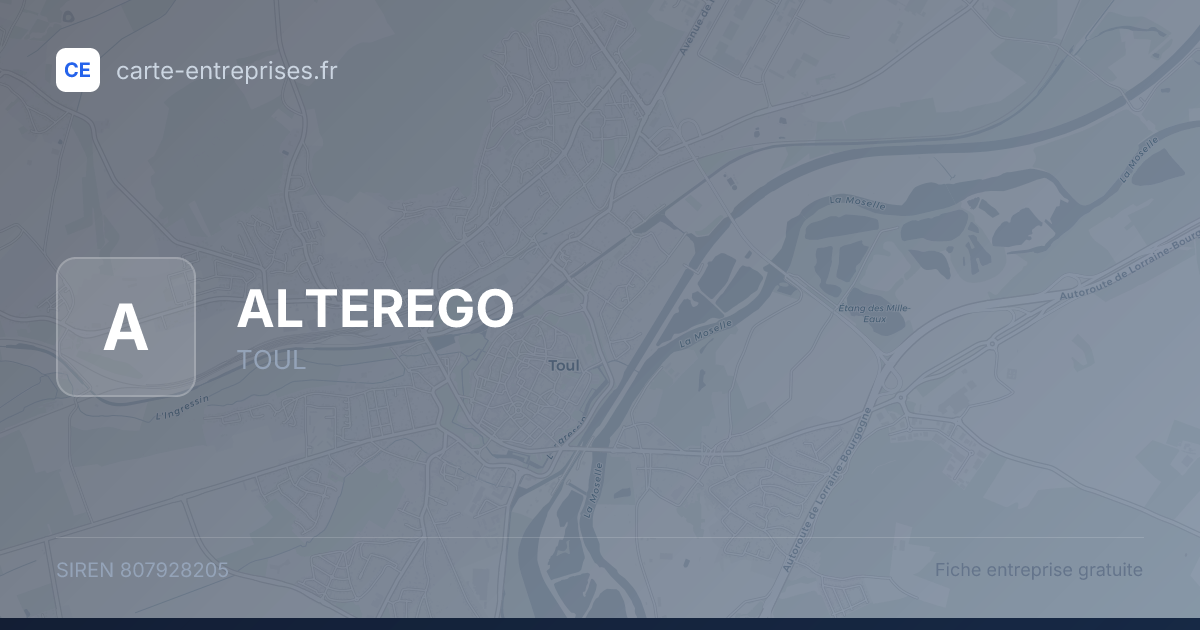 ALTEREGO — 807928205 — fiche entreprise