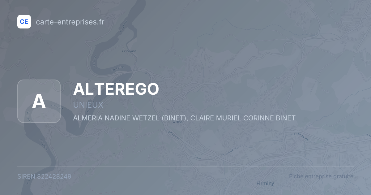 ALTEREGO — 822428249 — fiche entreprise