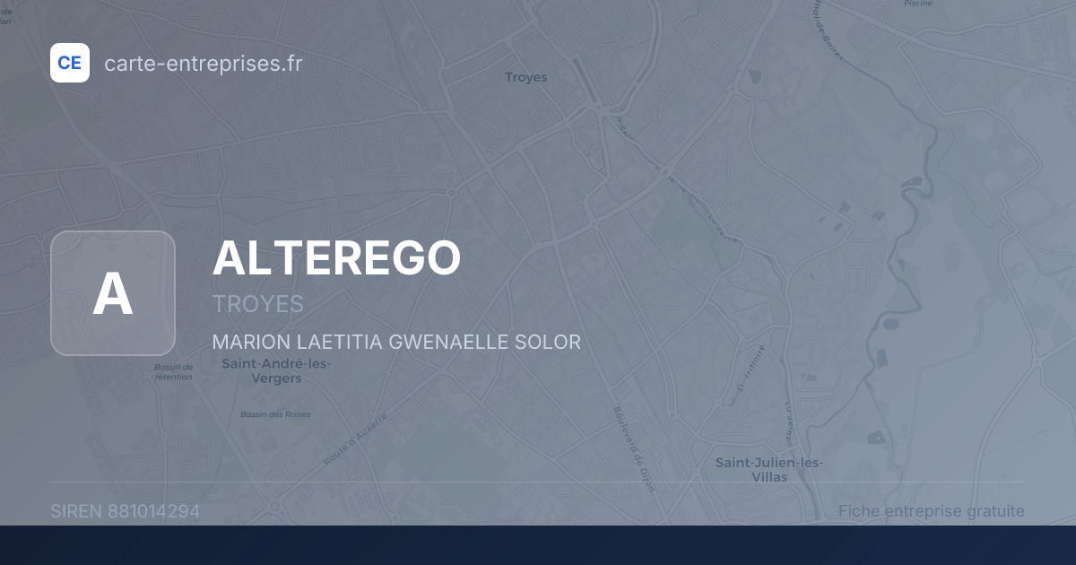 ALTEREGO — 881014294 — fiche entreprise
