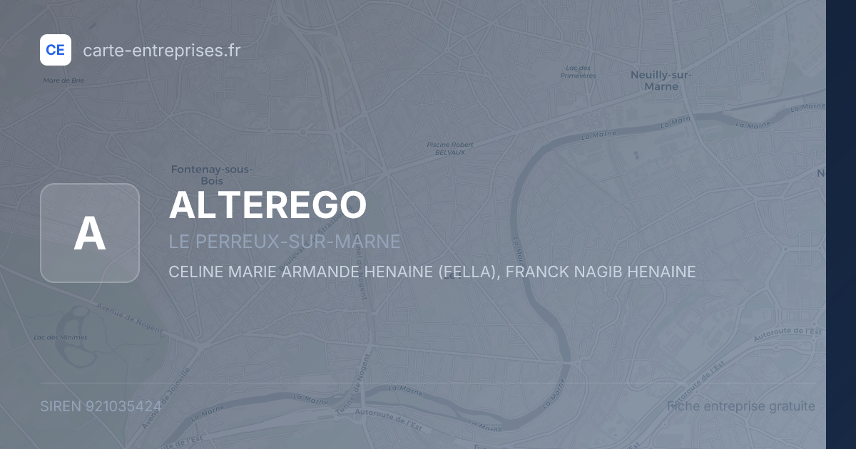 ALTEREGO — 921035424 — fiche entreprise