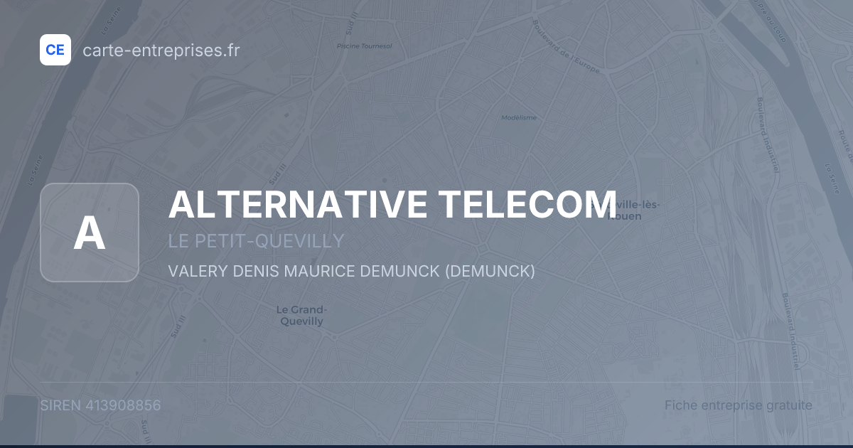 ALTERNATIVE TELECOM — 413908856 — fiche entreprise