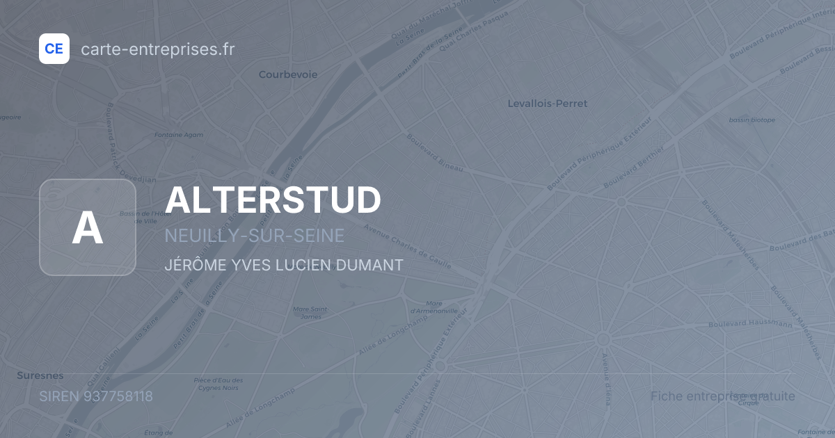 ALTERSTUD — 937758118 — fiche entreprise