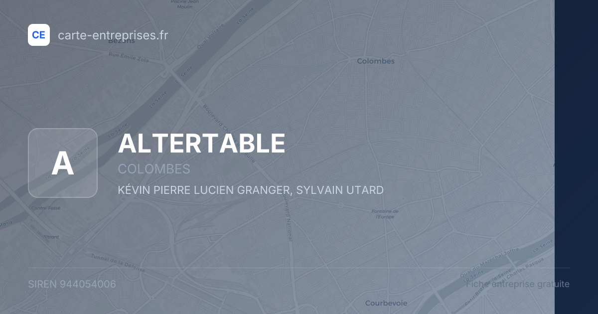 ALTERTABLE — 944054006 — fiche entreprise